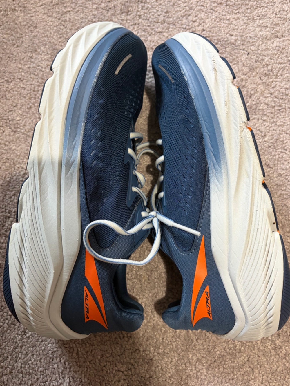 Altra Via Olympus Men's Navy and Orange Running Shoes size 9.5